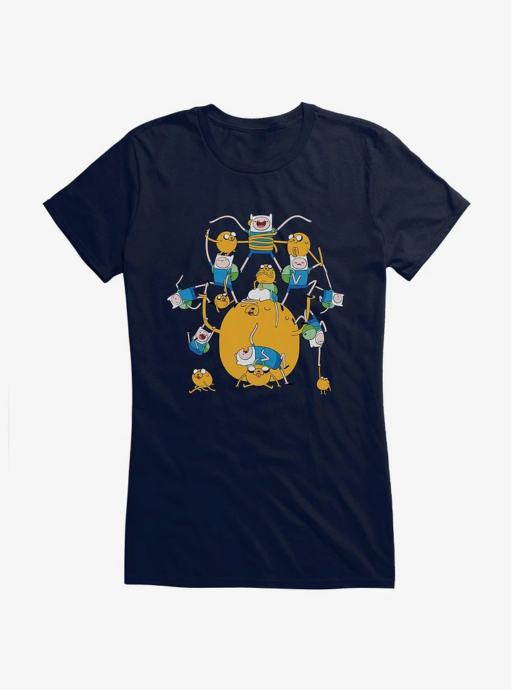 Adventure Time Finn And Jake Multiples Girls T-Shirt