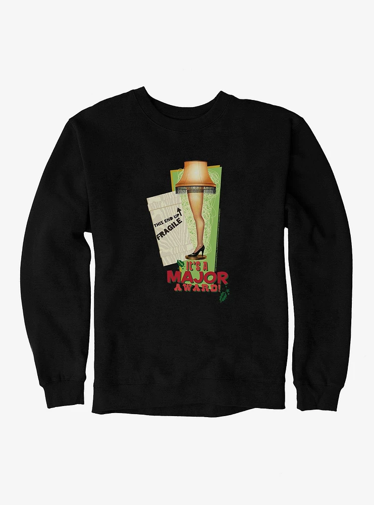 A Christmas Story This End Up Fragile Leg Lamp Sweatshirt