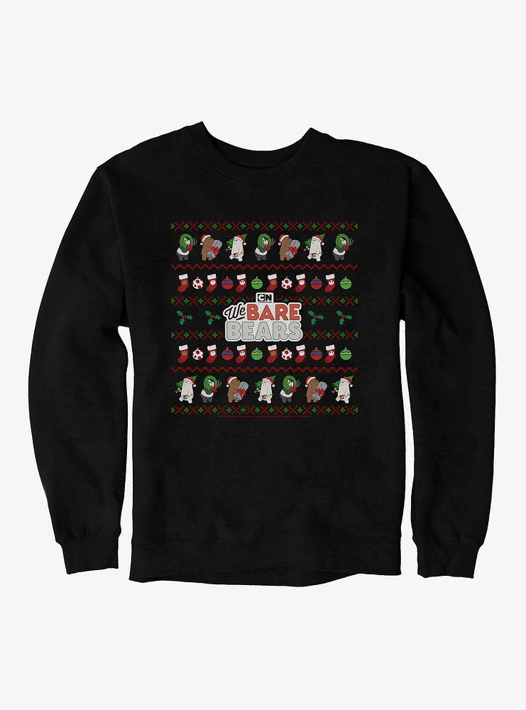 We Bear Bears Festive Ugly Christmas Pattern Sweatshirt