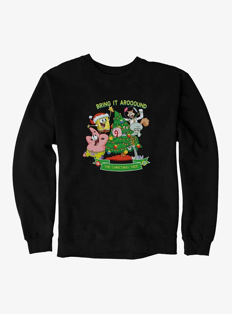 SpongeBob SquarePants Around The Christmas Tree Sweatshirt