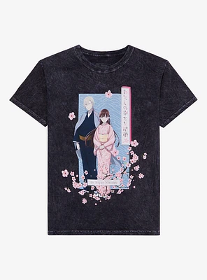 My Happy Marriage Cherry Blossom Dark Wash Girls T-Shirt