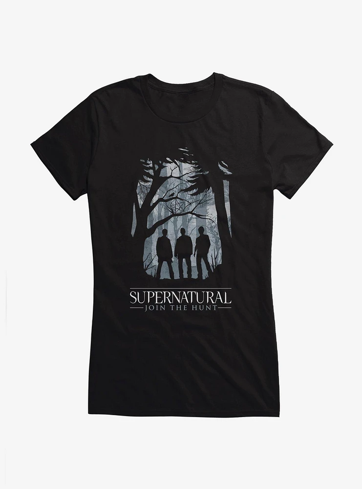 Supernatural Forest Join The Hunt Girls T-Shirt