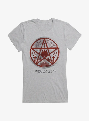 Supernatural Pentagram Silhouette Girls T-Shirt