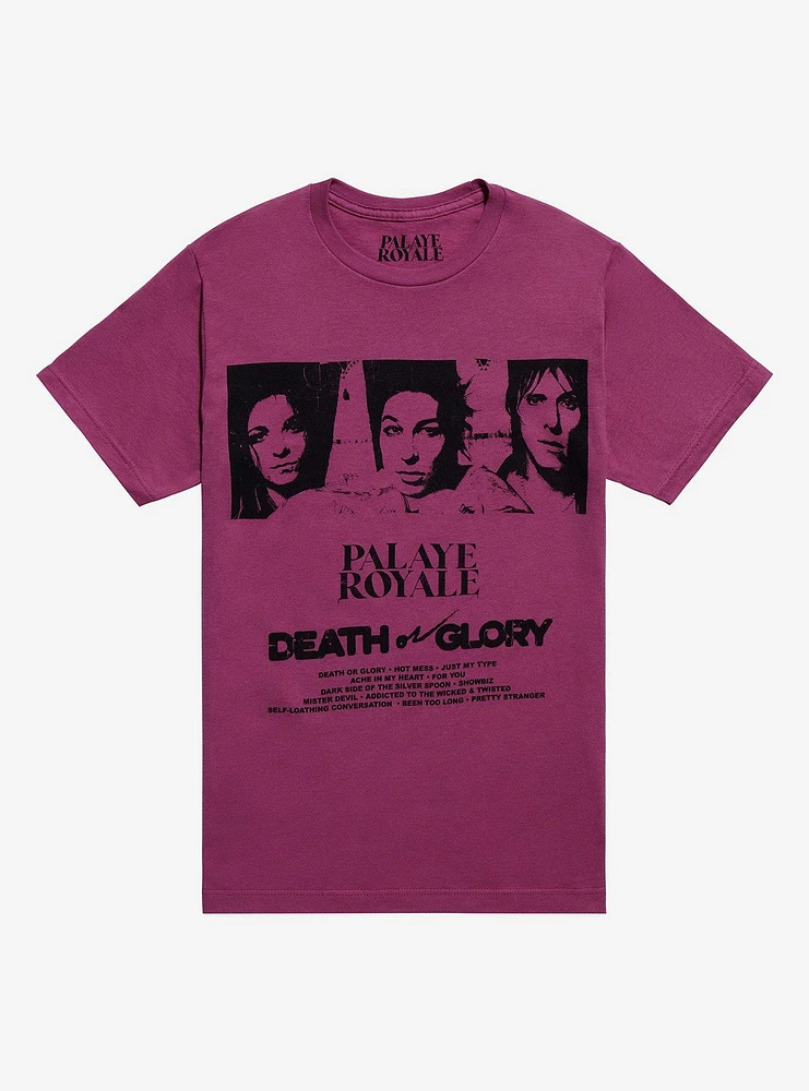 Palaye Royale Death Or Glory Tracklist Boyfriend Fit Girls T-Shirt