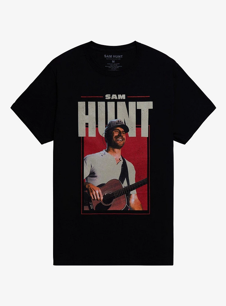 Sam Hunt Portrait Boyfriend Fit Girls T-Shirt