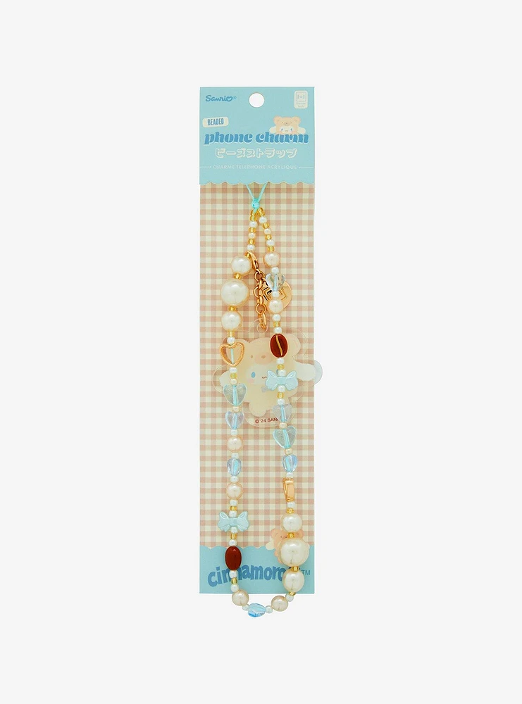 Cinnamoroll Latte Bear Beaded Phone Charm