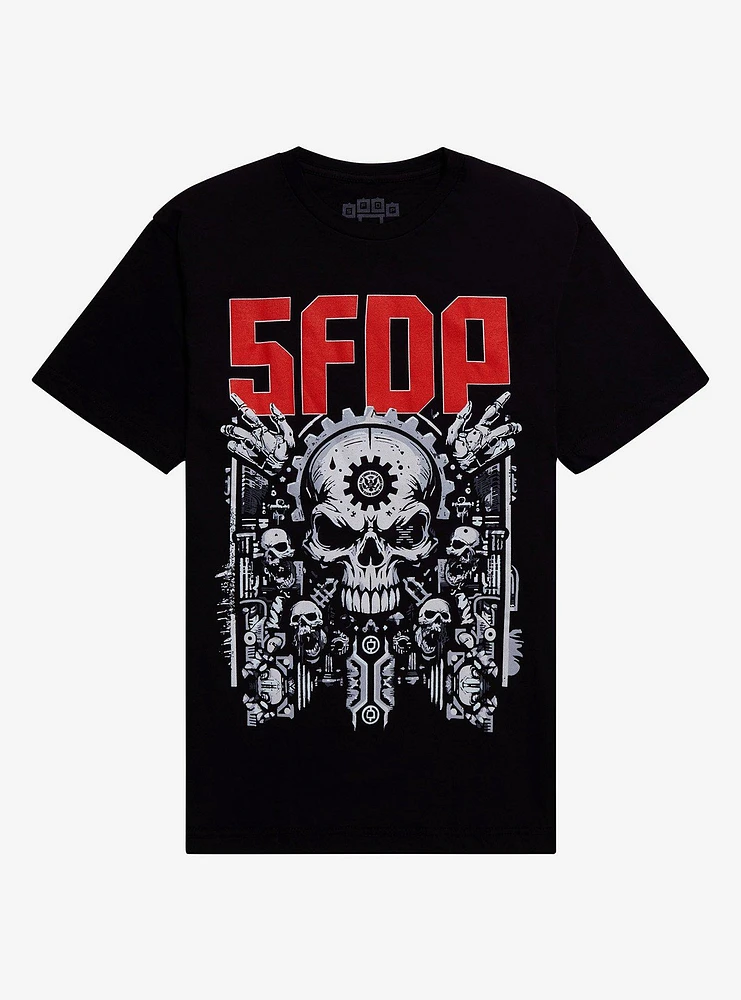 Five Finger Death Punch Skull Machinery T-Shirt