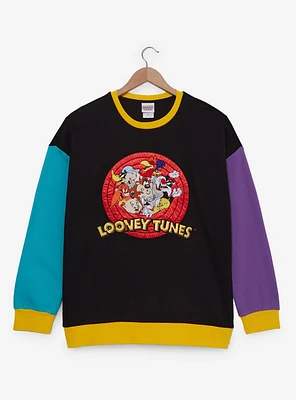 Looney Tunes Logo Color Block Crewneck - BoxLunch Exclusive