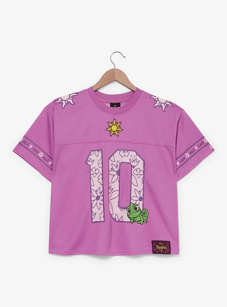 Disney Tangled Rapunzel Women's Plus Cropped Football Jersey - BoxLunch Exclusive