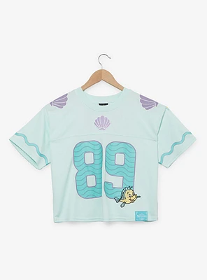 Disney The Little Mermaid Ariel Women's Cropped Football Jersey - BoxLunch Exclusive