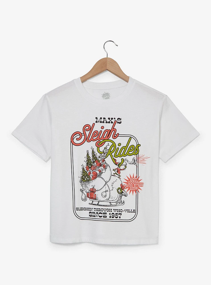 How the Grinch Stole Christmas Max's Sleigh Rides Women's Cropped T-Shirt — BoxLunch Exclusive