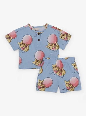 Disney Winnie the Pooh Balloon Bear Allover Print Infant Shirt & Short Set - BoxLunch Exclusive