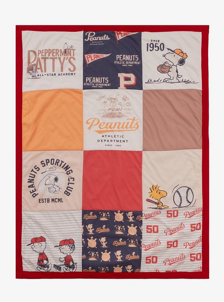 Peanuts Baseball Quilted Baby Blanket - BoxLunch Exclusive