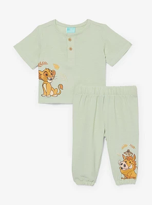 Disney The Lion King Simba, Timon, & Pumbaa Infant Linen Shirt and Pants Set - BoxLunch Exclusive