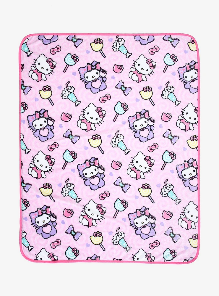 Hello Kitty Candies Throw Blanket