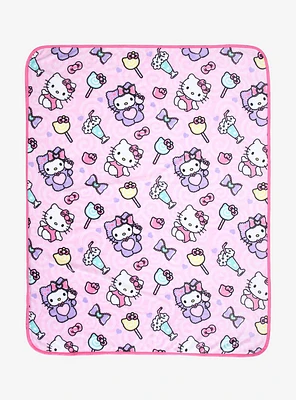 Hello Kitty Candies Throw Blanket