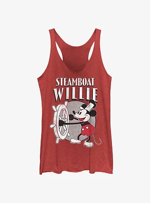 Disney Mickey Mouse Steamboat Willie Vintage Girls Tank