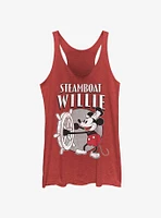 Disney Mickey Mouse Steamboat Willie Vintage Girls Tank