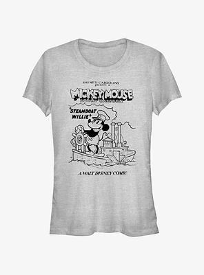 Disney Mickey Mouse Sound Cartoon Steamboat Willie Girls T-Shirt