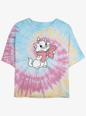 Disney The AristoCats Marie Bow Girls Tie-Dye Crop T-Shirt