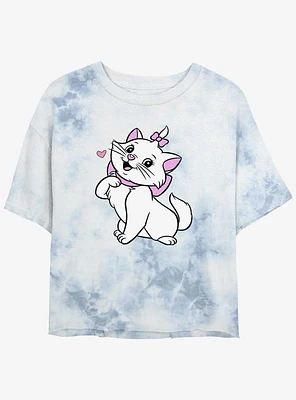 Disney The AristoCats Marie Cute Pose Girls Tie-Dye Crop T-Shirt