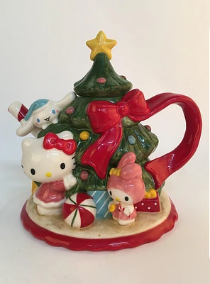 Blue Sky Hello Kitty And Friends Christmas Tree Teapot