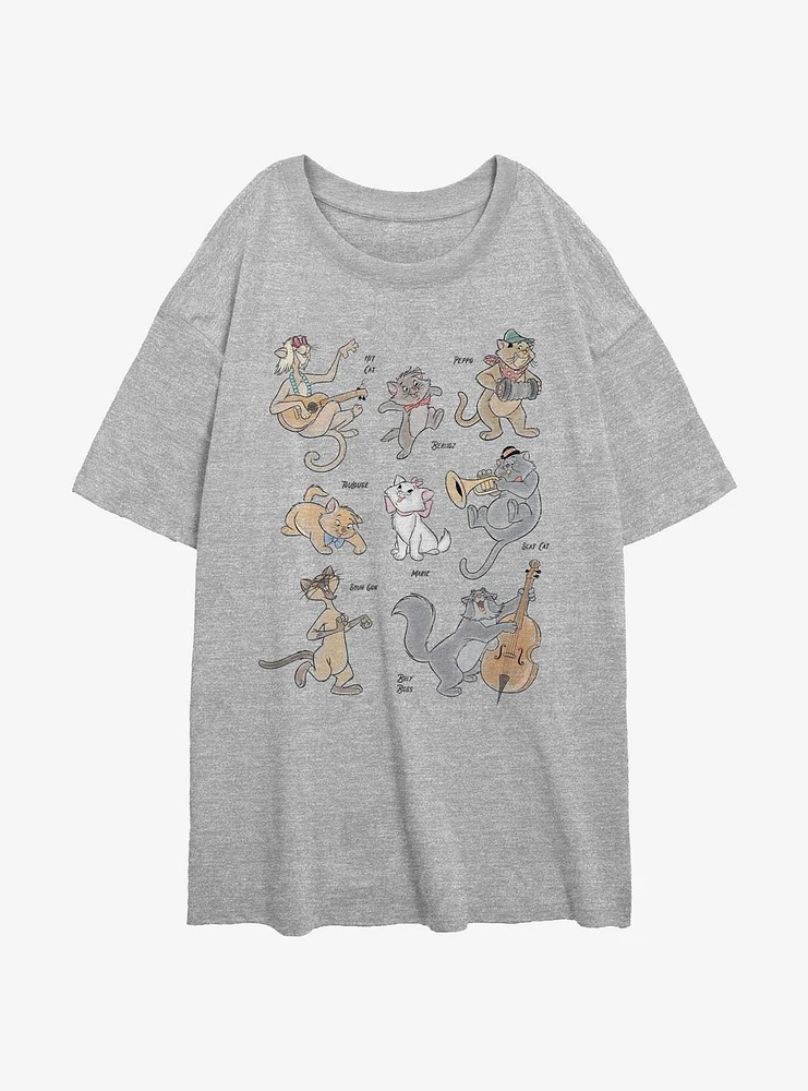 Disney The AristoCats Group Girls Oversized T-Shirt