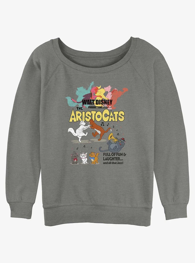 Disney The AristoCats Vintage Poster Girls Slouchy Sweatshirt