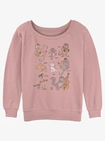 Disney The AristoCats Group Girls Slouchy Sweatshirt