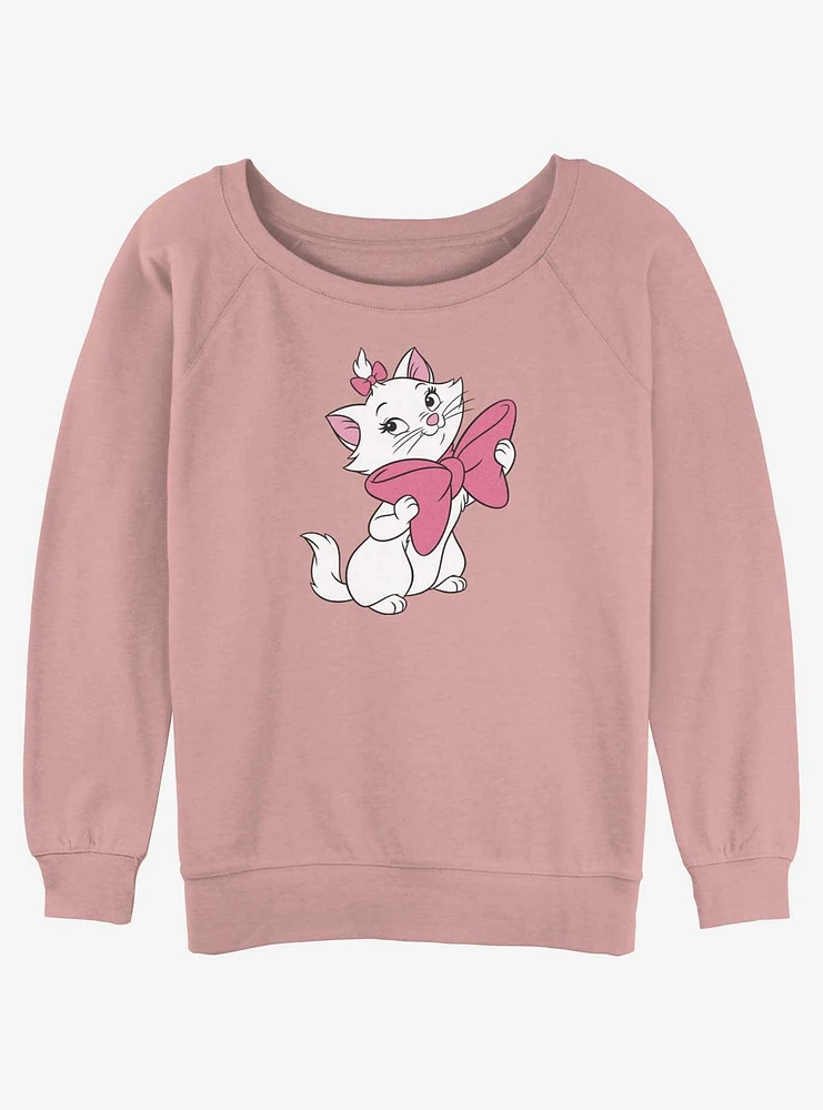 Disney The AristoCats Marie Bow Smile Girls Slouchy Sweatshirt