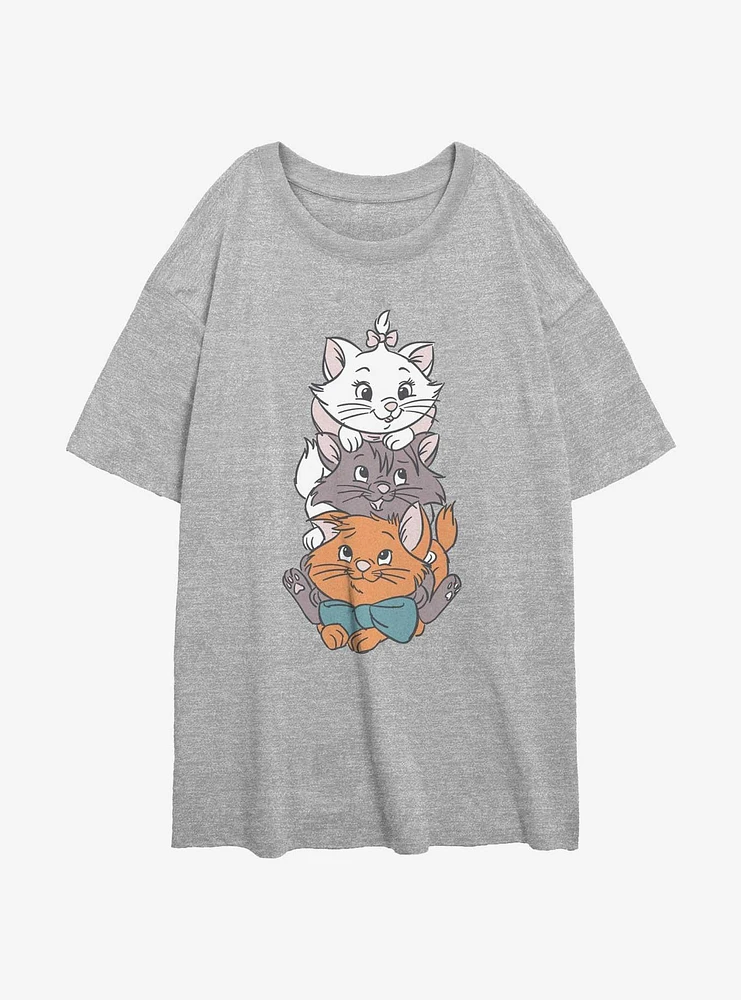 Disney The AristoCats Group Stacked Girls Oversized T-Shirt