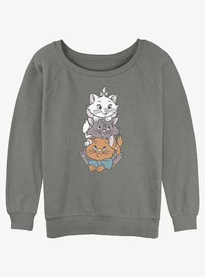 Disney The AristoCats Group Stacked Girls Slouchy Sweatshirt