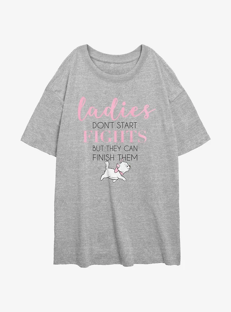 Disney The AristoCats Ladies Don't Start Fights Girls Oversized T-Shirt