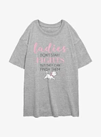 Disney The AristoCats Ladies Don't Start Fights Girls Oversized T-Shirt