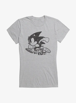 Sonic The Hedgehog Cutout Silhouette Girls T-Shirt