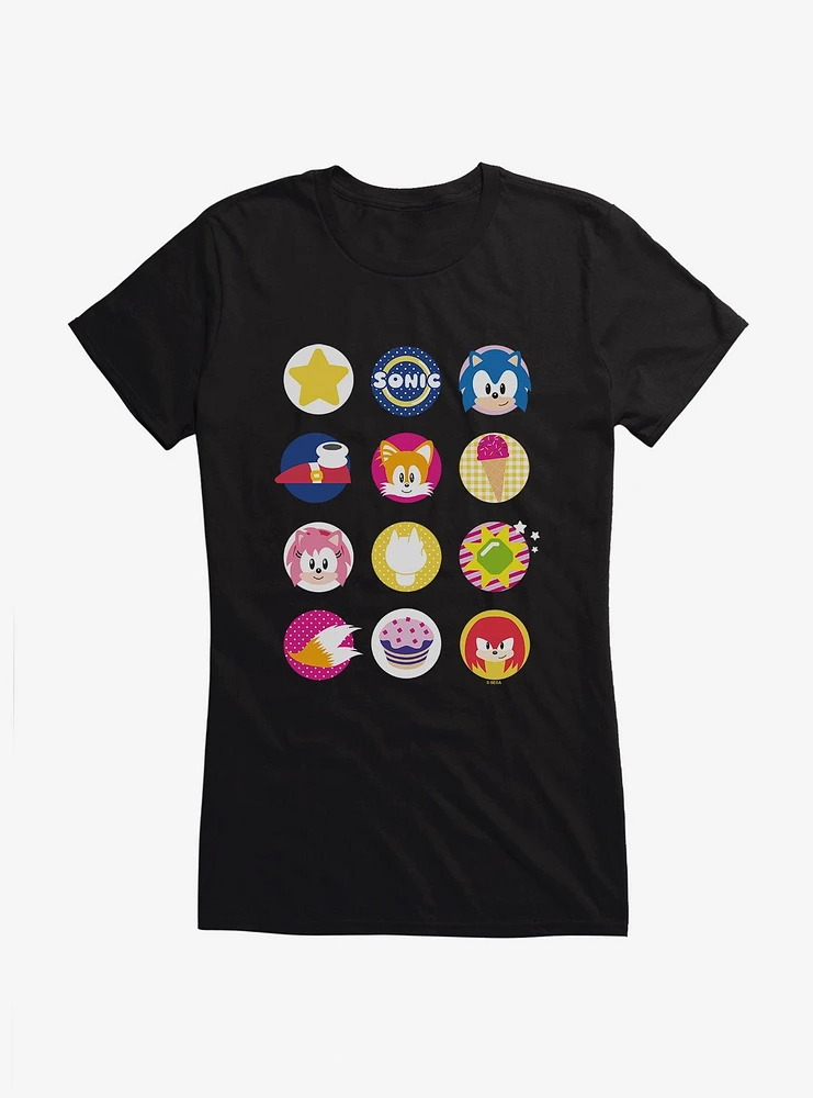 Sonic The Hedgehog And Friends Icons Girls T-Shirt