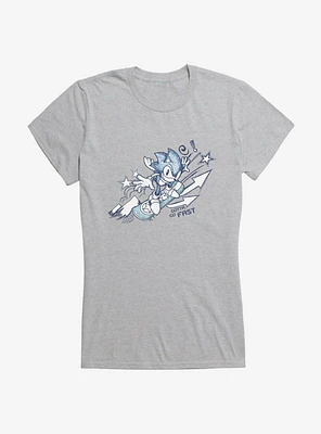 Sonic The Hedgehog Winter Snowboarding Girls T-Shirt