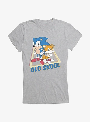 Sonic The Hedgehog And Tails Old Skool Girls T-Shirt