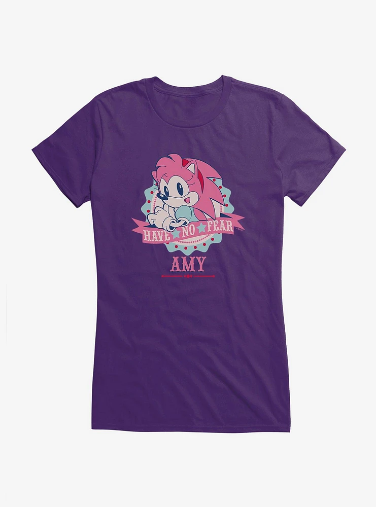 Sonic The Hedgehog Amy Have No Fear Girls T-Shirt