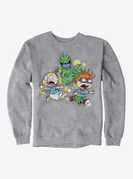 Rugrats Tommy And Chuckie Run From Reptar Sweatshirt