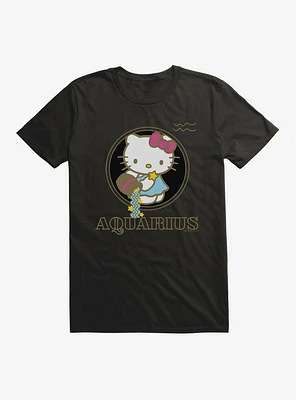 Hello Kitty Star Sign Aquarius Stencil T-Shirt