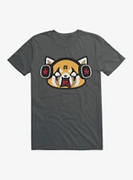 Aggretsuko Metal Raging Headphones T-Shirt