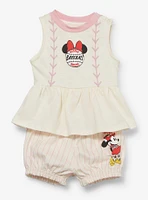 Disney Minnie Mouse Baseball Infant Shirt & Shorts Set