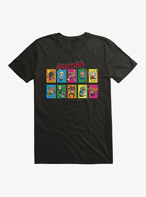 Aggretsuko Character Panels T-Shirt?