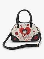 Betty Boop Art Rhinestone Bowler Handbag