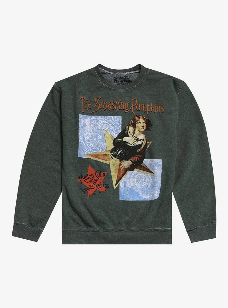 The Smashing Pumpkins Mellon Collie And Infinite Sadness Green Girls Sweatshirt