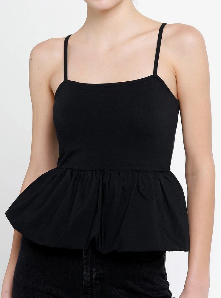 Black Peplum Cami