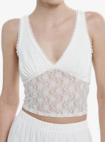 Sweet Society White Lace Girls Tank Top