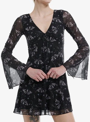 Thorn & Fable Moth Bell Sleeve Dress