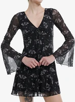 Thorn & Fable Moth Bell Sleeve Dress